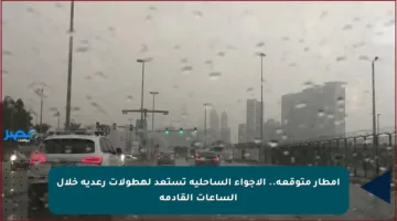 أمطار متوقعة.. الأجواء الساحلية تستعد لهطولات رعدية خلال الساعات القادمة